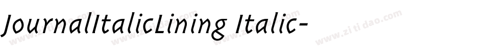 JournalItalicLining Italic字体转换
